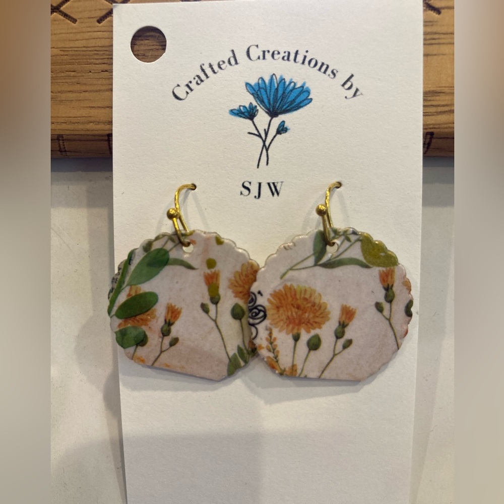 Floral Patterned Earrings